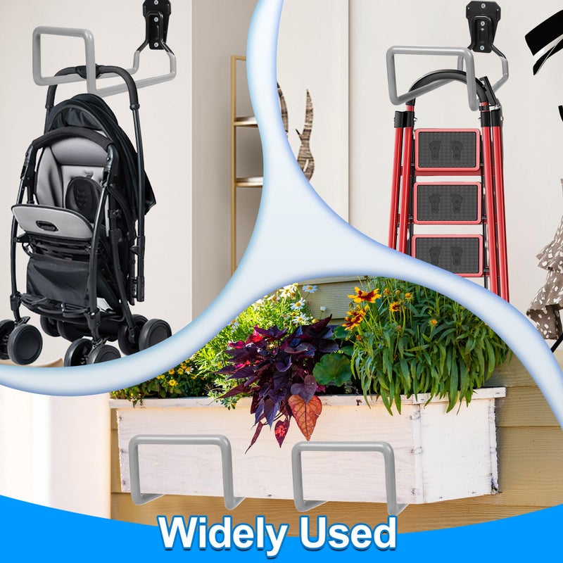 PeoMev Garden Hose Holder - Metal Garden Hose Reel Wall Mounted Water Hose Holders for Outside  Heavy Duty Hose Hanger for Water Hose Storage - Image 5